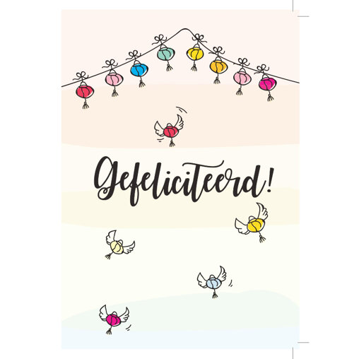 Kaartje 'Gefeliciteerd!'